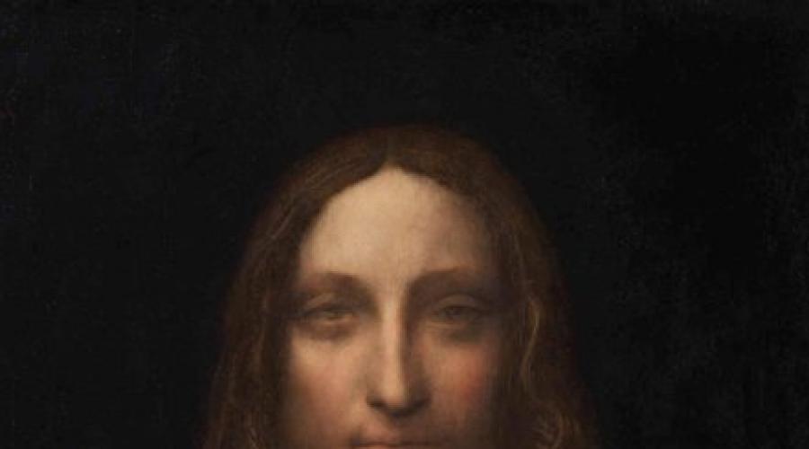 Kurtarıcı Leonardo da Vinci portresi.  Resmi olarak: 