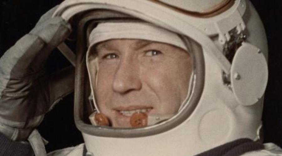 Ο πρώτος επανδρωμένος διαστημικός περίπατος Leonov.  Alexey Leonov - το πρώτο άτομο που πήγε στο διάστημα