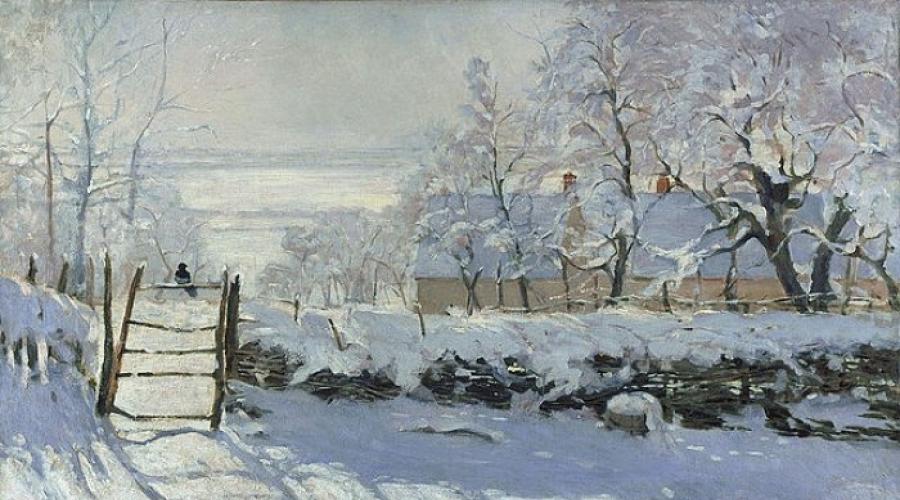 Kış köyü boyama.  Büyük Rus sanatçıların ünlü kış resimleri