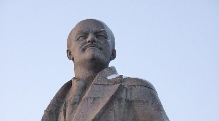 I primi monumenti di V.I. Lenin. Il più grande monumento di Lenin nel mondo