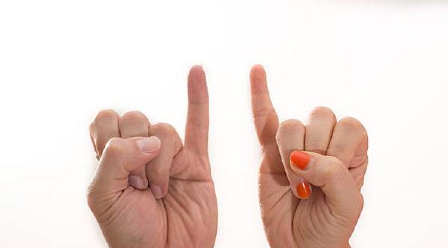 ما الحكة الإصبع الأوسط هو علامة. لماذا الحثقة إصبع حلقة على يده اليمنى