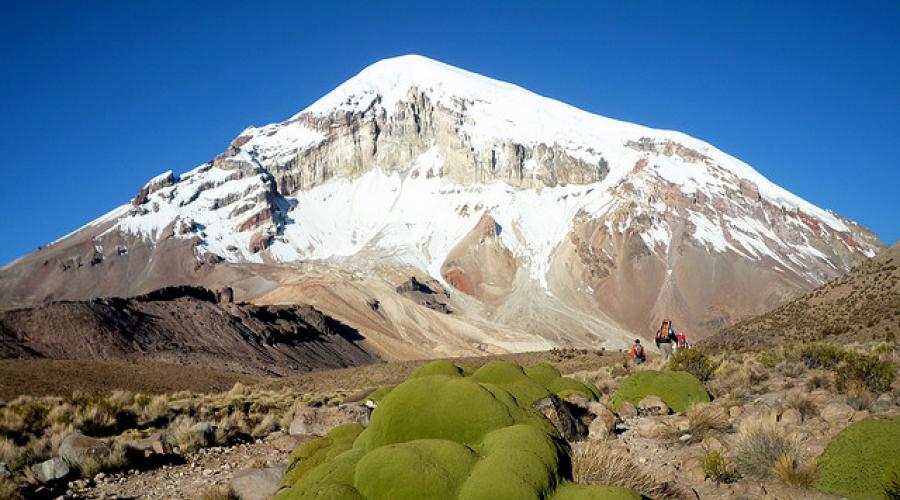 La densità media della popolazione della montagna Andes. Ande)