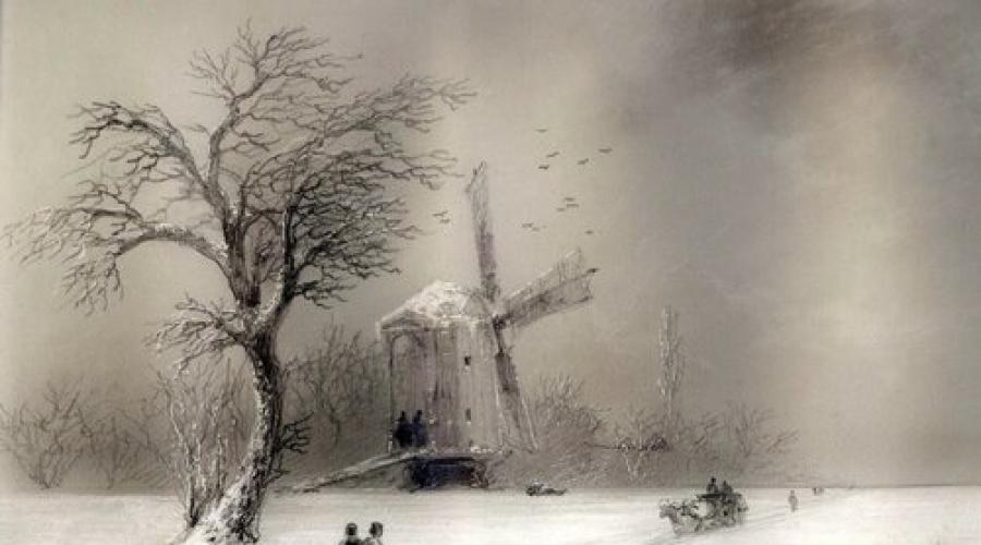 Aivazovsky slike zimske krajolik mirisne veličine. Povijest umjetnosti