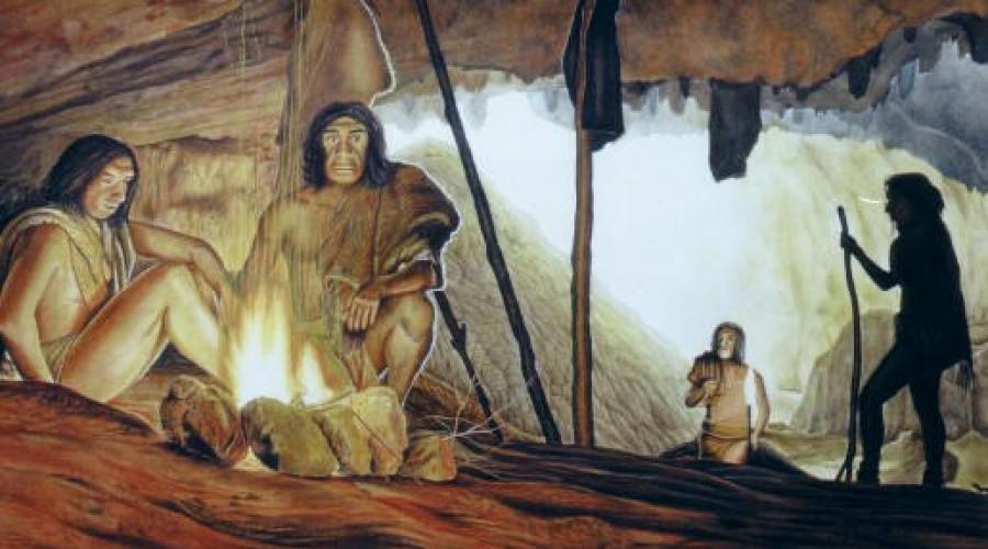 Cro-Magnon modern insanı ortaya çıktığında.  Duvar resimleriyle Cro-Magnon mağarası