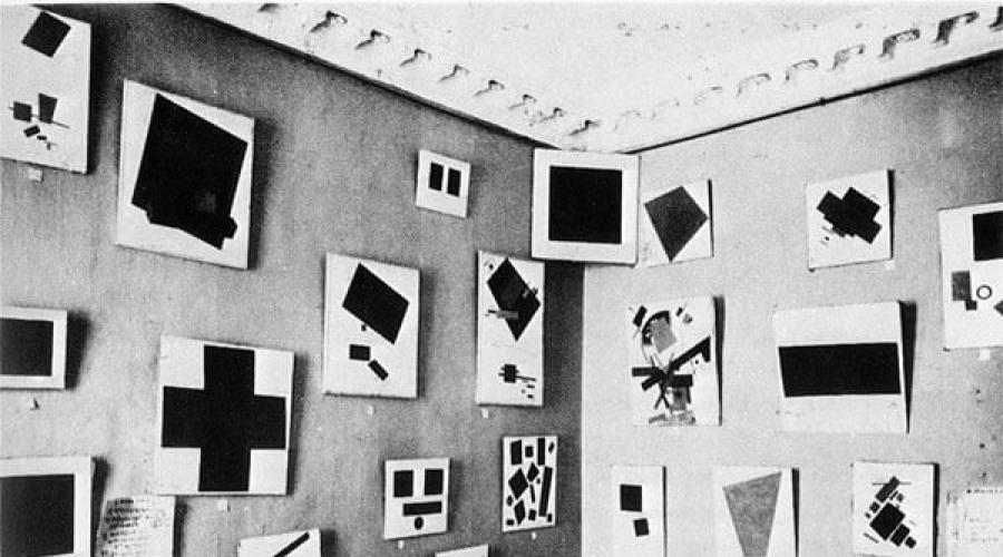 Ζωγραφική μαύρο τετράγωνο του Μάλεβιτς.  Πού είναι τώρα το «Μαύρο τετράγωνο» του Μάλεβιτς;