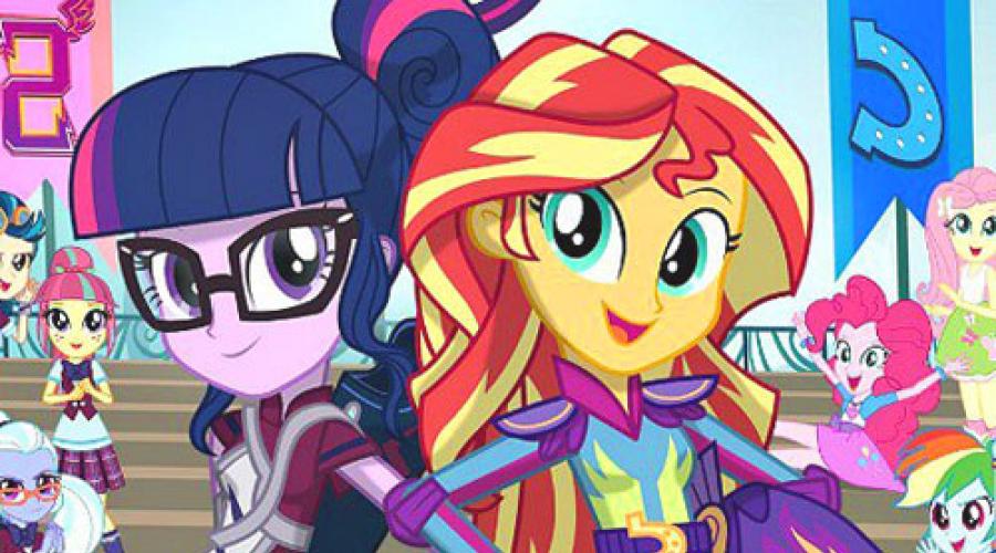 Cartone animato di giochi per ragazze di Equestria.  I migliori giochi online