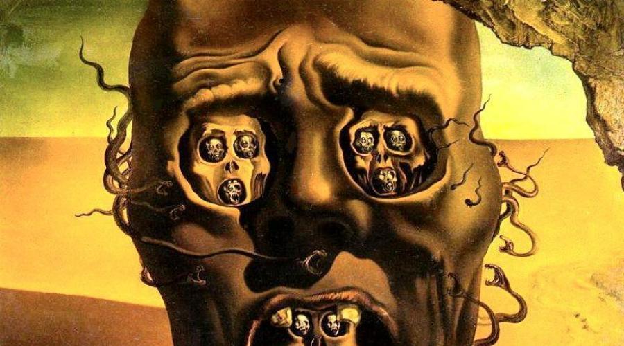 Salvador Dali: le migliori opere dell'artista. Volto della guerra Guerra Guerra El Salvador Dali Descrizione