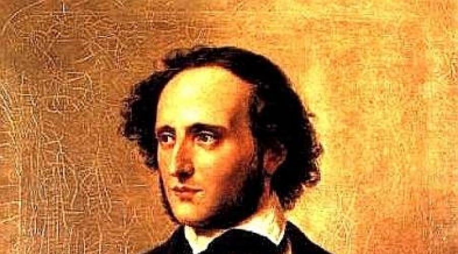 Messaggio sul compositore Mendelson. Creatività e biografia di Mendelssohn