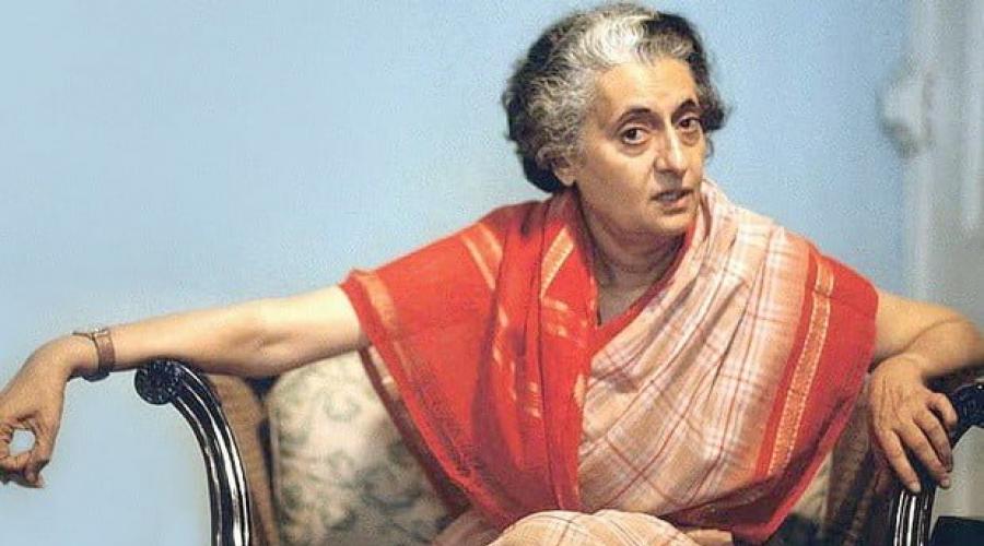 La famiglia di Indira Gandhi.  Biografia di Indira Gandhi