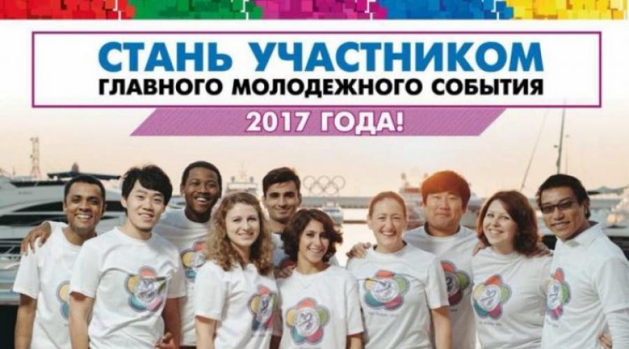 XIX World Festival of Youth and Students in Sochi.  World Festival of Youth and Students Youth Festival of Students