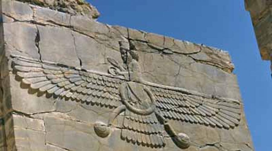Zoroastrianism का संकेत। मूर्तिपूजक प्रतीक और उनका अर्थ