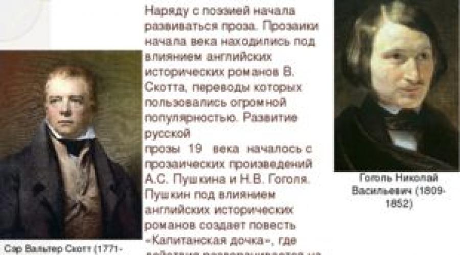 Ogólna charakterystyka literatury rosyjskiej początku XIX wieku.  Ogólna charakterystyka literatury XIX wieku