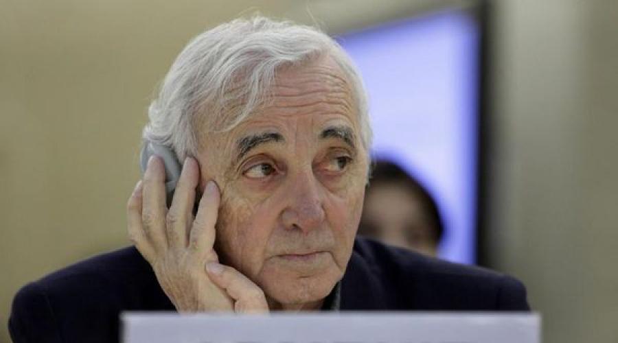 Francuski kompozytor Karola Aznavour: Zdjęcie, biografia, kreatywność i ciekawe fakty z życia. Życie Karola Aznavour: Światowe rozpoznawanie, trzy żony i śmierć syna pozamańskiego. Krótka biografia piosenkarza Karola Aznavour w języku francuskim