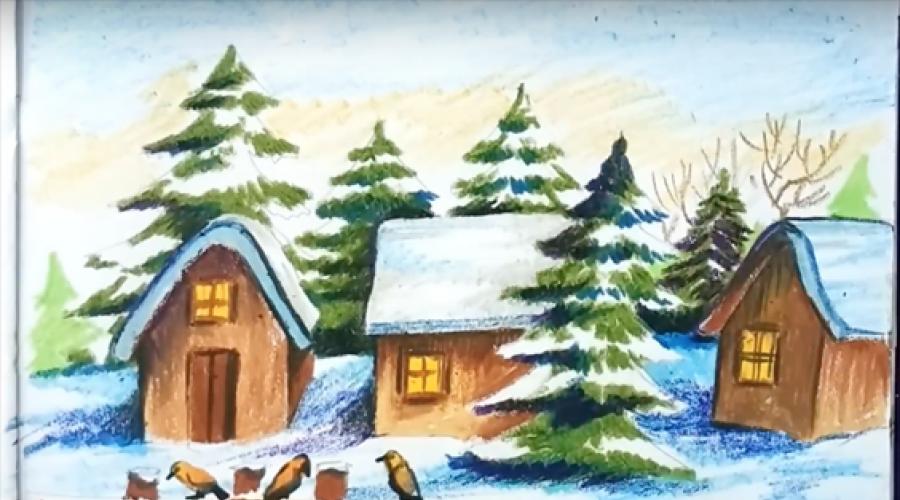Disegni Invernali Con I Bambini 4 5 Come Disegnare Un Paesaggio Invernale Con Una Matita Poco A Poco