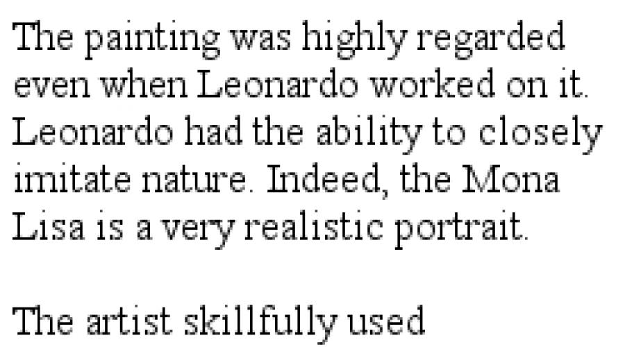 ليوناردو دافنشي.  الحديث القليل عن لغز الموناليزا