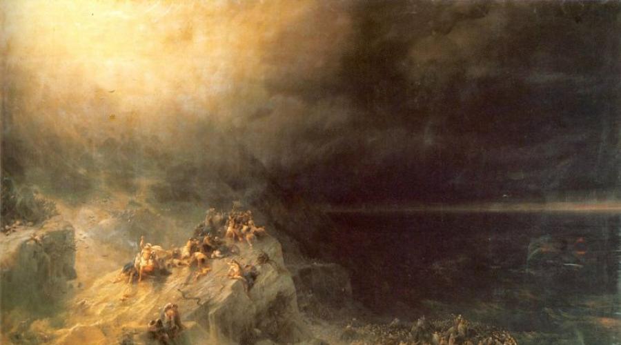 Obrazy biblijne Aivazovsky. Opis malarstwa Ivana Aivazovsky'ego 