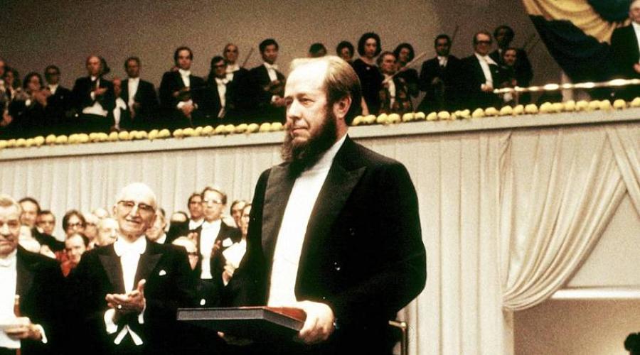 Conferenza Nobel sulla letteratura di Solzhenitsyn. Nobel Lecture Alexander Solzhenitsyn (1972)