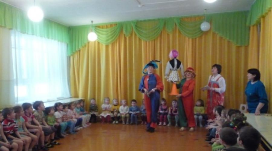 Prijatie detí Juniorského predškolského veku do pôvodu ruskej ľudovej kultúry prostredníctvom ruských ľudových rozprávok. Akvizícia detí do pôvodu ruskej ľudovej kultúry v hudobných triedach