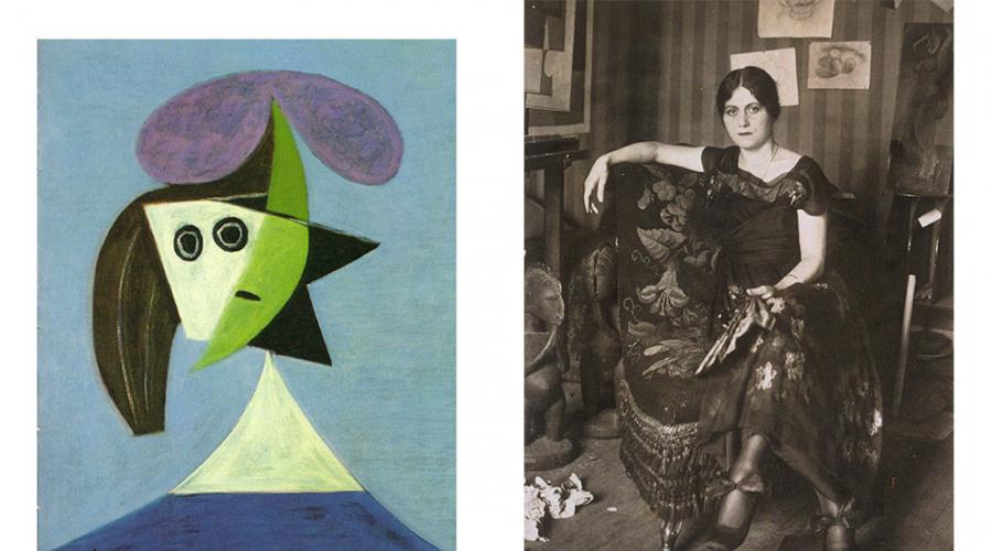 Descrizione della donna di Pablo Picasso della donna. Mostra nel Museo Metropolitan