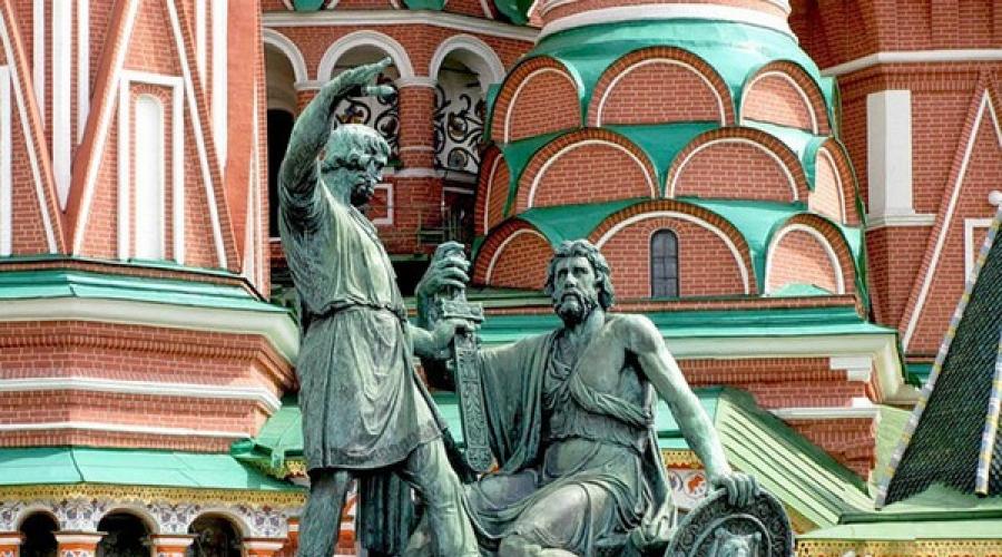 Perché è stato eretto il monumento a Minin e Pozharsky.  Brevi informazioni sul monumento a Minin e Pozharsky
