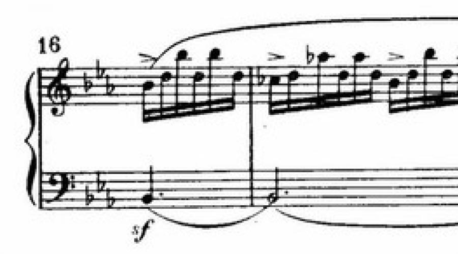 Music analysis.  Analysis of the finale of the First Sonata L