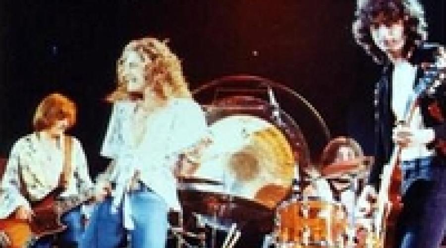 История группы Led Zeppelin, Robert Plant, Jimmy Page, John Paul Jones, John Bonham. Новейшая биография Led Zeppelin Краткая биография группы led zeppelin