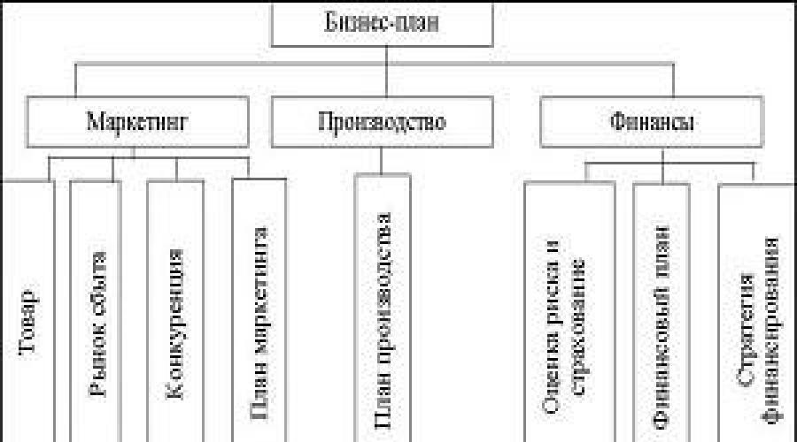 Структура презентации бизнес плана