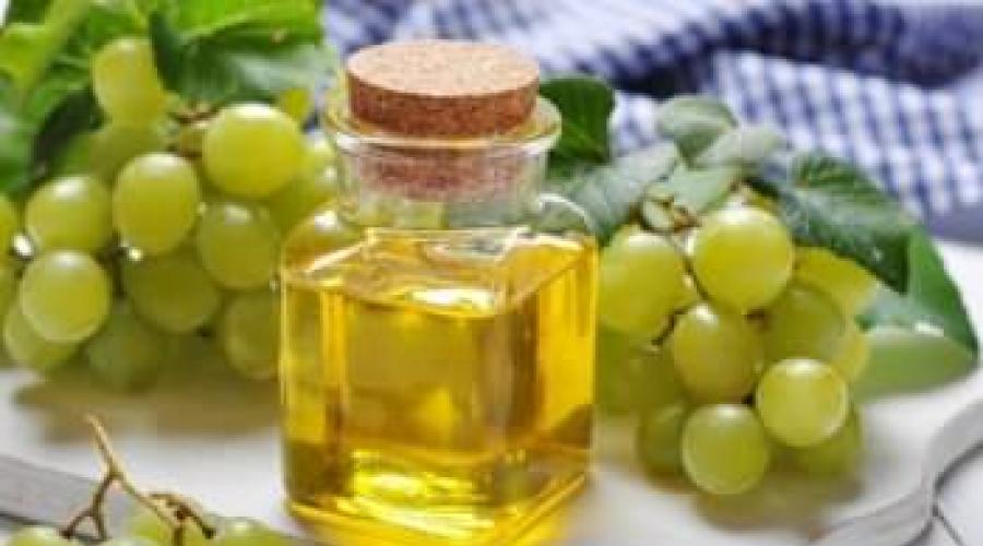 Agente unico - olio di semi d'uva. Olio d'uva - Proprietà e applicazioni