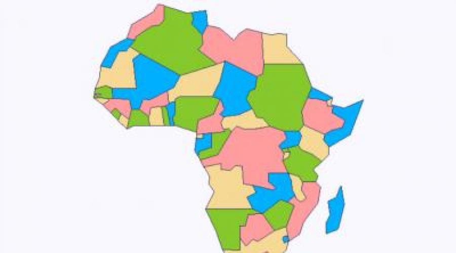 Paesi Africa. Paesi centrale africani
